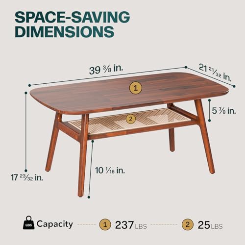Bme Nancy Solid Acacia Wood Coffee Table - Image 2