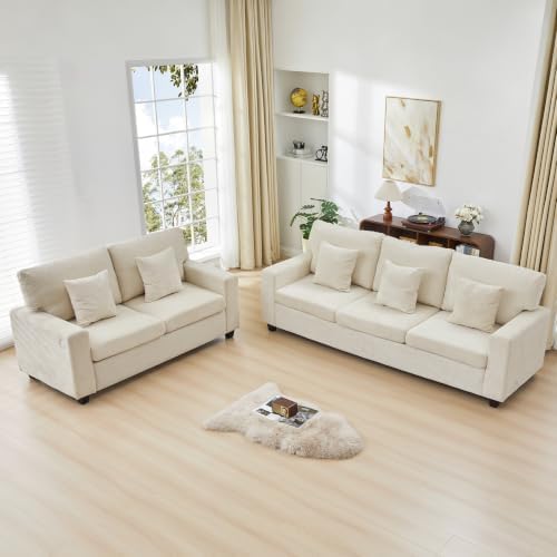2 Piece Sofa Set for Living Room, 3 Seater and Loveseat Sofa Set - Image 6