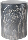 JONATHAN Y Troy 17" Modern Faux Marble Cylinder Accent Table by JONATHANY