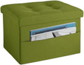 LINMAGCO Ottoman with Storage Small Foot Rest Stool Under Desk Stool Short by LINMAGCO