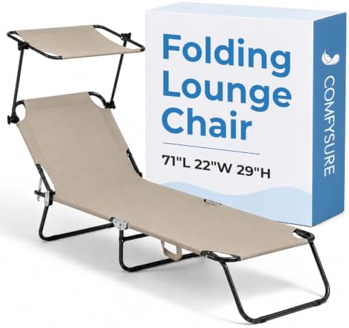 Folding Outdoor Lounge Chair by COMFYSURE