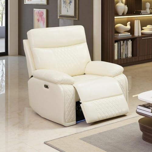 Power Recliner Chair Set, Leather Reclining Sectional Couch by Toseslo
