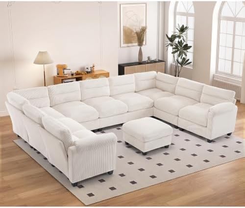 HAOMARKETS 141" Wide Modular Sectional Sofa Couch by HAOMARKETS