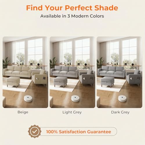 ijuicy 2PCS Sectional Sofa Set, 4 Seat Couch Set, 3 Seat Couch - Image 6
