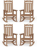 Outdoor Rocking Chairs Set of 4, Oversized Rocking Chair, All Weather by Suunyn