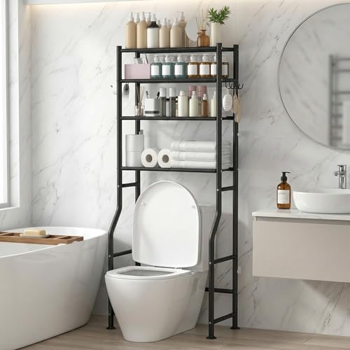 GloTika 4-Tier Over Toilet Storage by QualityHomewareTimlessComfort