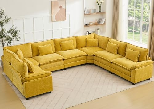 Oversized Modular Sectional Sofa Set, Convertible Deep Seat Cloud Couch by Unknown