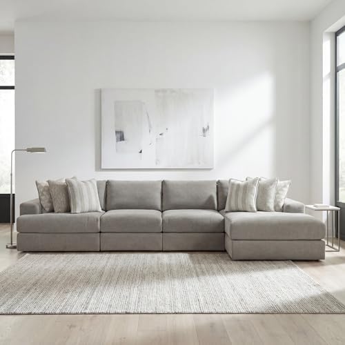 Signature Design by Ashley 4-Piece Modular Sectional Sofa, Ash Gray - Image 2