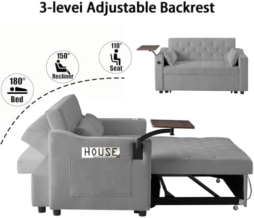 hansones 3-in-1 Convertible Sleeper Sofa Bed, Pullout Couch - Image 5