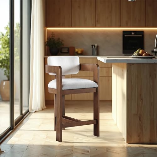 Meridian Furniture Sacha Linen Blend Counter Stool - Image 2