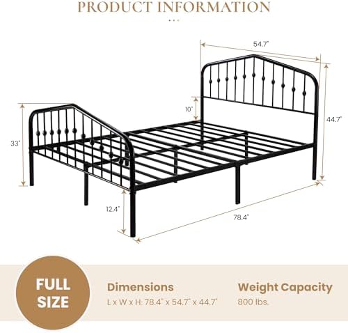 SHA CERLIN Full Size Metal Bed Frame - Image 3