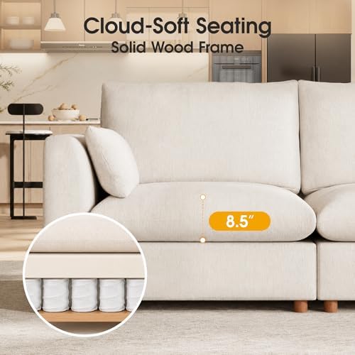 WorthFurni Oversized Modular Sectional Sofa, Comfty 6 Seat Modular Sofa - Image 5