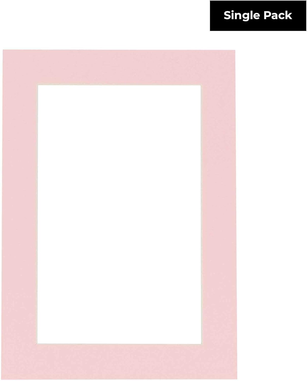 5x7 Mat for 8.5x11 Frame - Precut Mat Board Acid-Free Show Kit with Backing Board, and Clear Bags Soft Pink 5x7 Photo Matte Made to Fit a 8.5x11 Picture Frame Matboard for Framing, Pack of 1 Mat