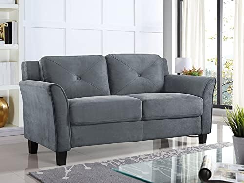 Lifestyle Solutions Grayson Loveseat, Dark Grey by LifestyleSolutions