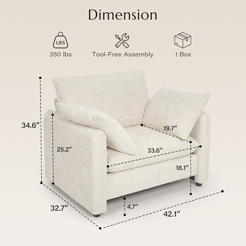 Elegant Oversized Accent Chair for Living Room - Image 2