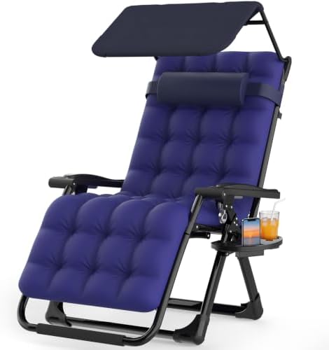 Suteck Zero Gravity Chair with Canopy, Reclining Camping Lounge Chairs by Suteck