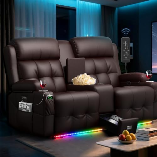 RV Loveseat Recliner Sofa, Home Theater Seating by TOMOSLTER