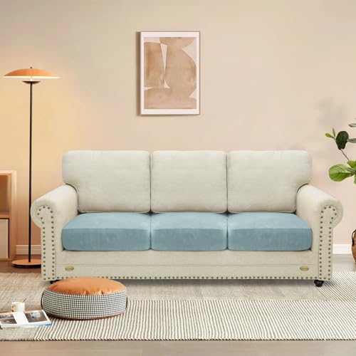 MAXIJIN Velvet Stretch Cushion Covers Fitted Couch Cushion Slipcovers Sofa Seat - Image 2