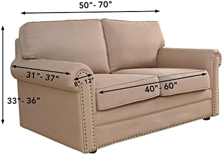 Easy-Going Stretch Loveseat Couch Covers Washable Dark Gray - Image 6