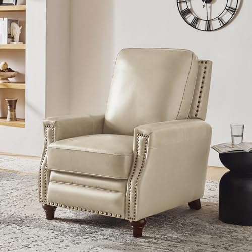 HULALA HOME Genuine Leather Manual Recliner by HULALAHOME