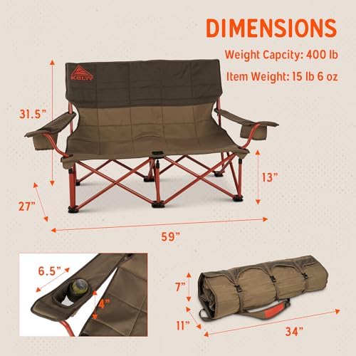 Kelty Low Loveseat 2 Person Double Camping Chair - Image 3