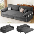 66" Convertible Queen Size Futon Sofa Bed, 3-in-1 Pull Out Sleeper Sofa Bed by Kolavess