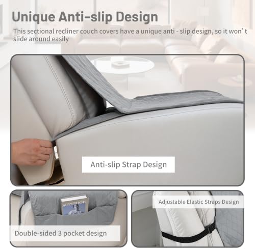Waterproof Sectional Reclining Couch Covers L Shaped Recliner Sectional Sofa - Image 5