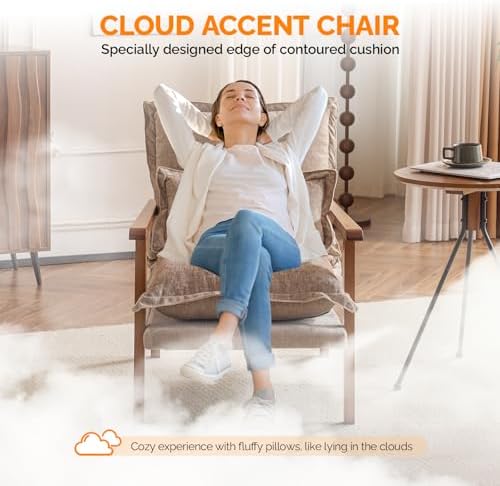 VINGLI Mid-Century Modern Cloud Accent Armchairs Set of 2 - Image 4