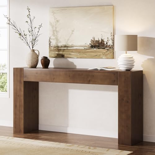 Solid Wood Console Table, 63-Inch Farmhouse Sofa Table Behind Couch - Image 6