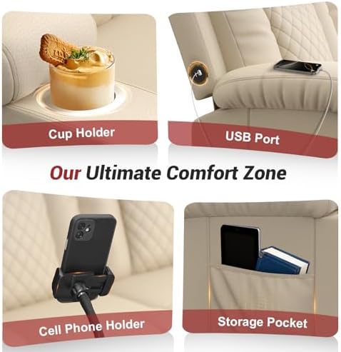 RV Loveseat Recliner Sofa, Reclining Loveseat Wall Hugger Recliners - Image 5