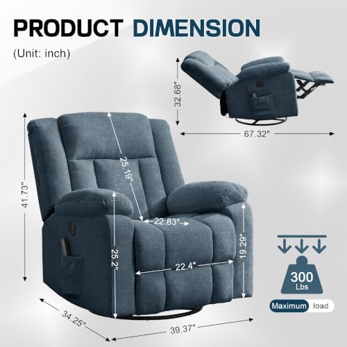 Korser Rocker Recliner, Glider Recliner Chairs - Image 2