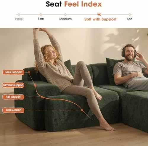 84" Modular Loveseat Couch - Image 6