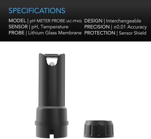 AC Infinity pH Meter PRO Replacement Probe, ±0.01 pH & Temperature Sensor - Image 4