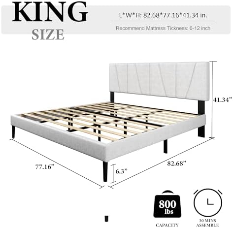 HAOARA King Size Bed Frame - Image 2