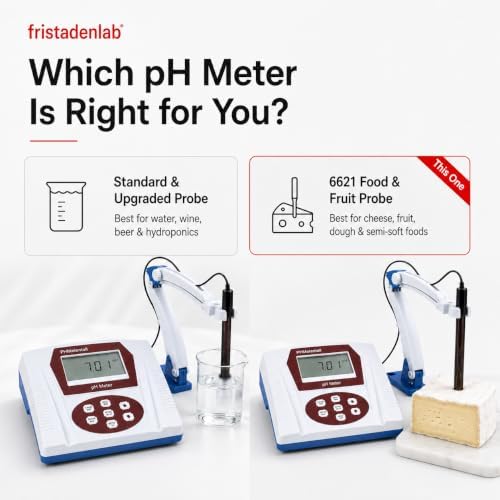 Fristaden Lab pH Meter for Food & Fruit | 6621 Probe | Buffers Included - Image 5
