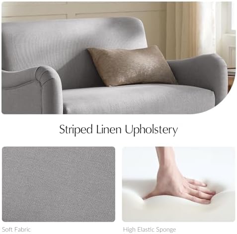 50.5 Inch Mid-century Modern Upholstered Loveseat Sofa - Image 5