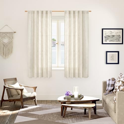 YoungsTex Linen Curtains 63 Inch Length - Image 2