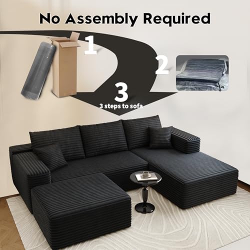 Settab 95" Boneless Couch Modular Sectional Sofa - Image 3