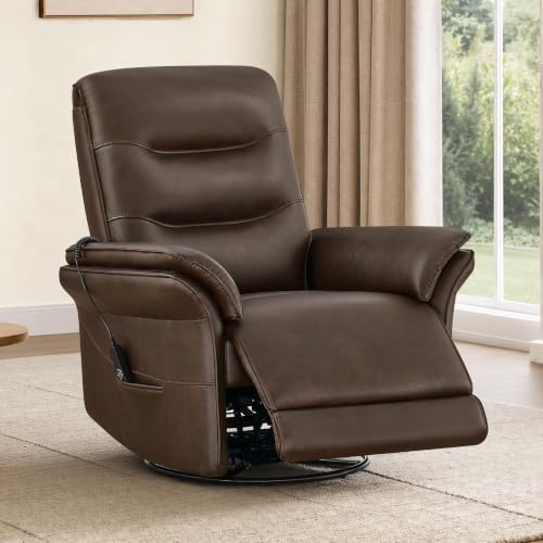 KISLOT Swivel Power Recliner Chair, Hand Remote by Kislot