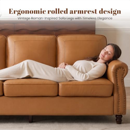 Kingfun Faux Leather 3 Seater Sofa - Image 3