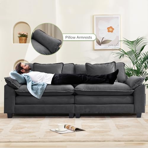 Oprisen 2 Pieces Cloud Couch Set, Upholstered Comfy Modular Sectional Sofa Deep - Image 4