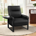 Black Accent Chair PU Leather Upholstered Armchair by lightupyourlife