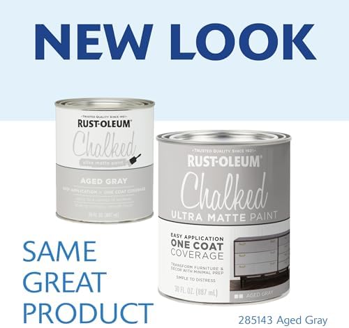 Rust-Oleum Aged Gray Chalked All-in-One Ultra Matte Paint | One Coat Coverage | - Image 2