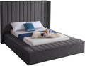Meridian Furniture Kiki Collection Modern | Contemporary Velvet Upholsterd Bed by Unknown