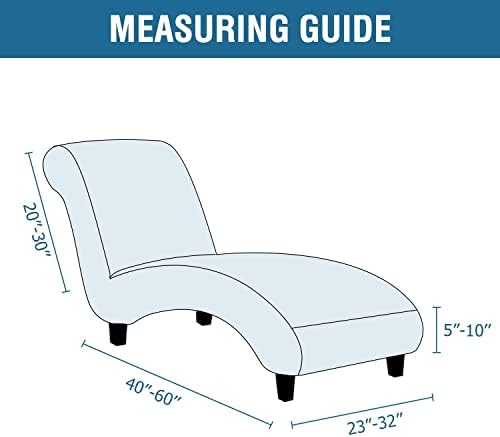 H.VERSAILTEX Chaise Lounge Cover Indoor Velvet Chaise Slipcover High Stretch - Image 2