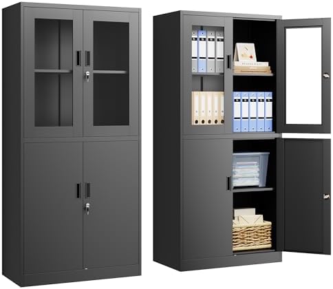 PEUKC 71'' Storage Cabinet by SleekSteelDesksShelvesbyPEUKC%E2%80%93WorkLiveOrganize