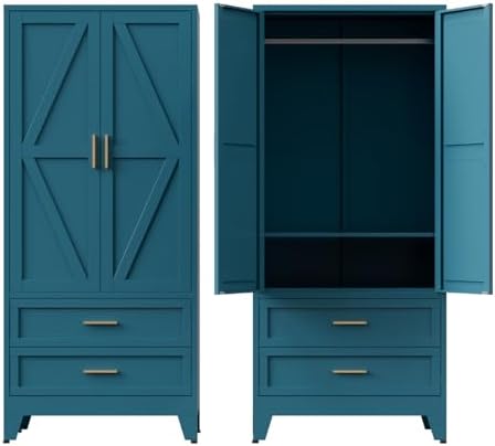 COFaR Metal Armoire Wardrobe Closet by COFAR