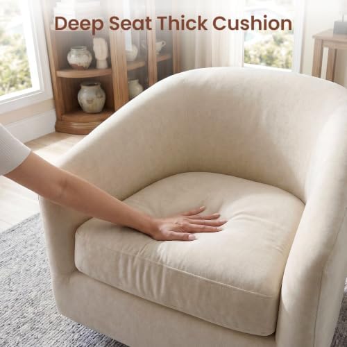 ModernMate Swivel Accent Chair Set of 2, No Assembly Required 360° Upholstered - Image 6