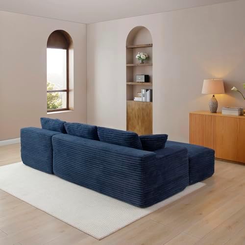 105-Inch L-Shaped Right Facing Corner Compressed Sofa Modular Sectional - Image 7