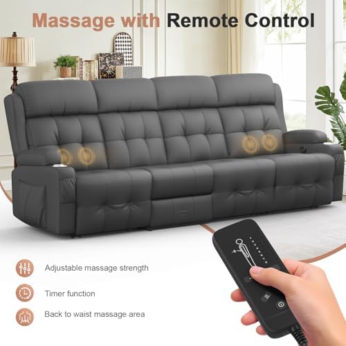 Reclining Loveseat Sofa, RV Loveseats Recliner Sofas Wall Hugger, Double - Image 5